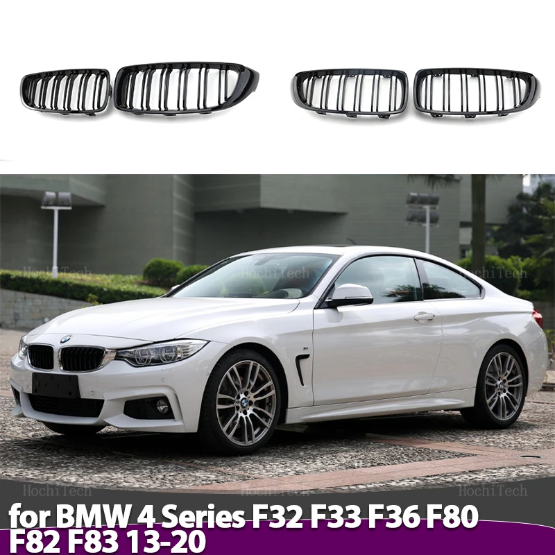 Car Front Kidney Grilles Racing grill for BMW 4er F32 F33 F36 F80 F82 2013-18 Cabriolet Coupe Dual line Double Slat Auto Styling