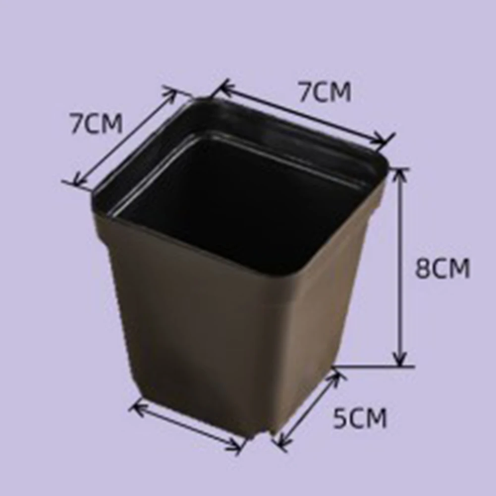 Boxes With Small Holes Square Flowers Pots W/ Drain Tray 10 PCS 2.7x3.12inch Bonsai Drained Nursery Plants Pot