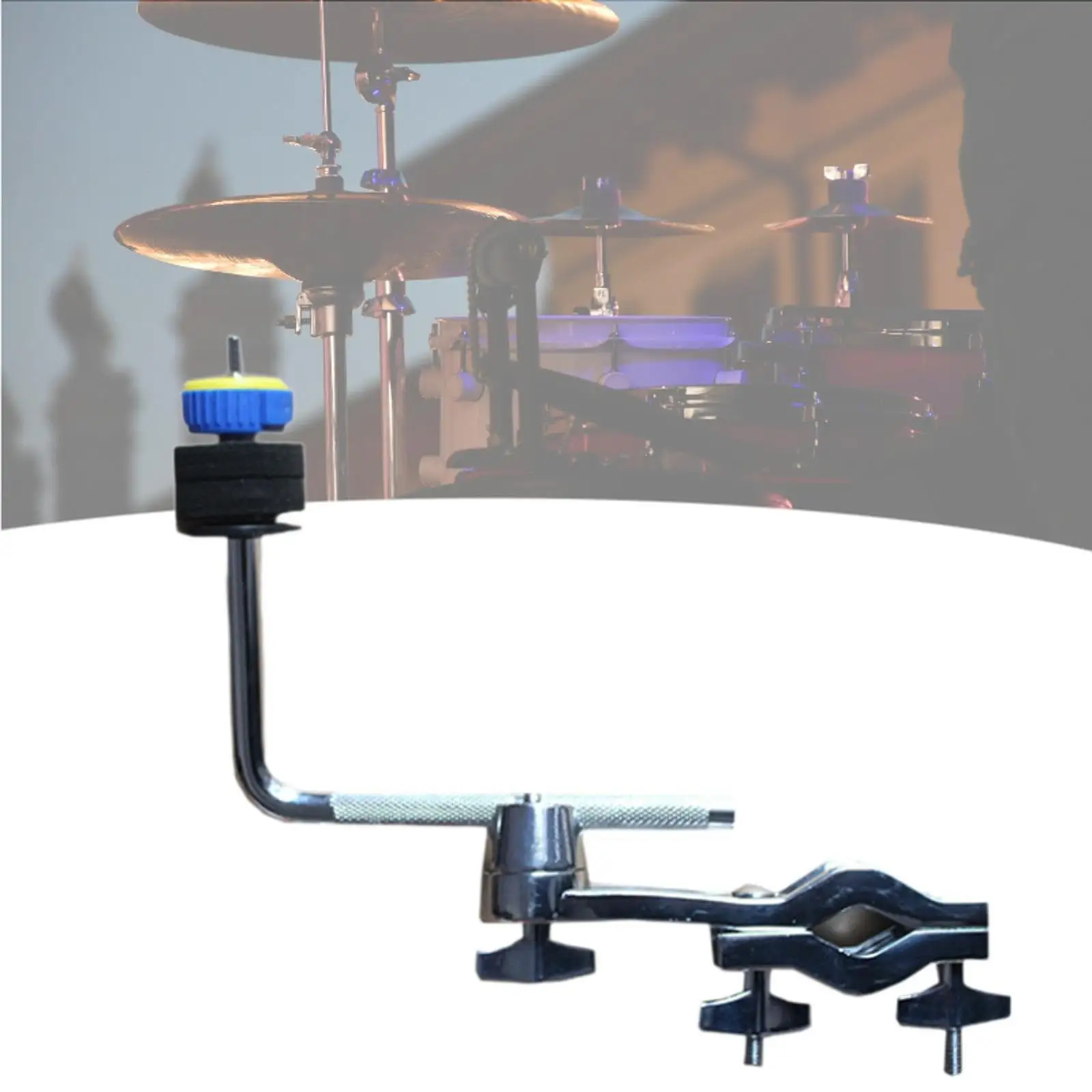 

Cymbal Arm Rod with Bracket Percussion Tool Quick Release Multifunction Drum Set Extension Clamp with Cymbal Arm for Practice