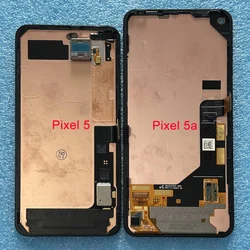 Original OLED For Google Pixel 5a 5G Pixel 5 LCD Display Screen Touch Panel Digitizer For Google 5a Pixel5 GD1YQ LCD Frame