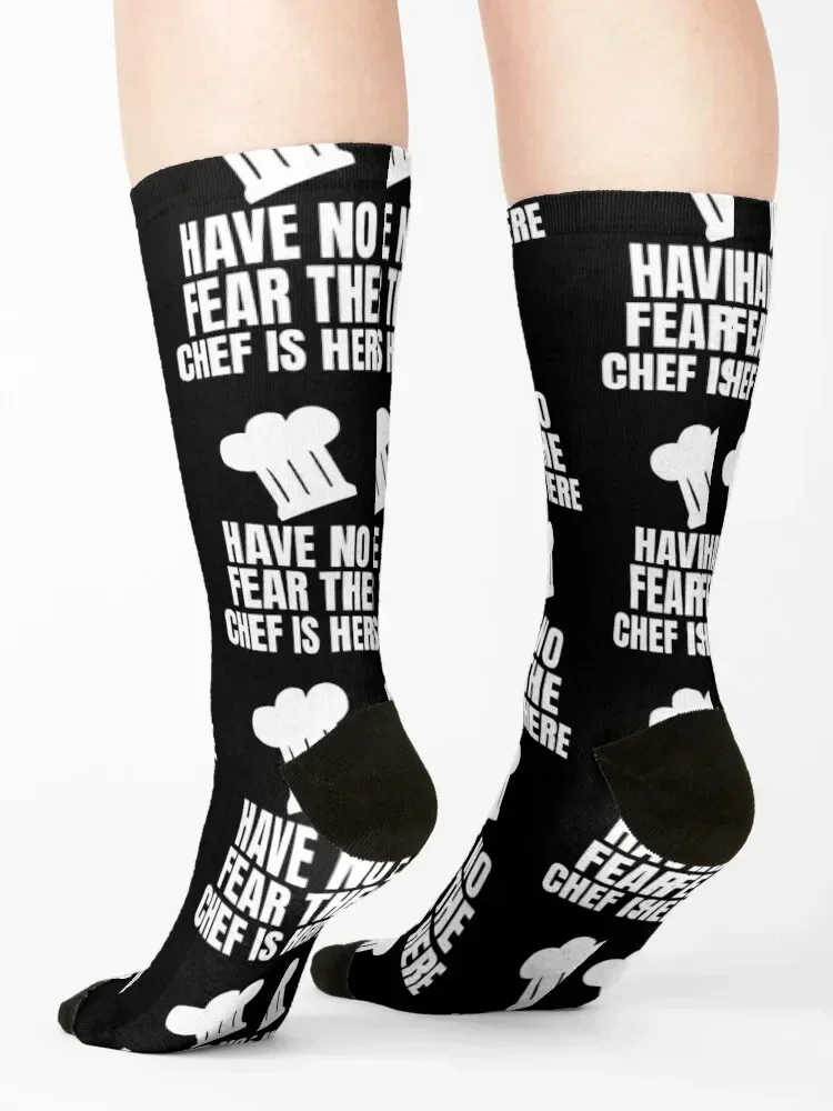 Have No Fear The Chef Is Here - Funny Chef Socks professional running men cotton high quality man Men's Socks Luxury Women's