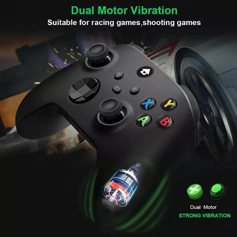 

Wireless Game Controller With 2.4G Receiver For PC WIN10/XBO ONE/Xbx Series X Super Sensitive Vibration Motor Hall Rocker