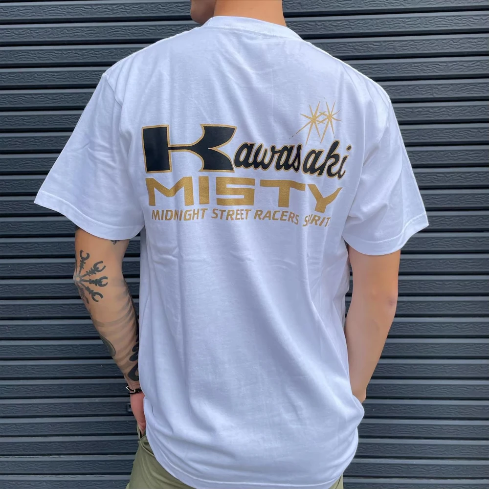 

Kawasaki MISTY Mysterious T-shirt Retro Style Outdoor Equipe Unisex Summer Quick dry Rider Motorcycle Enthusiasts Tee Cool Gift