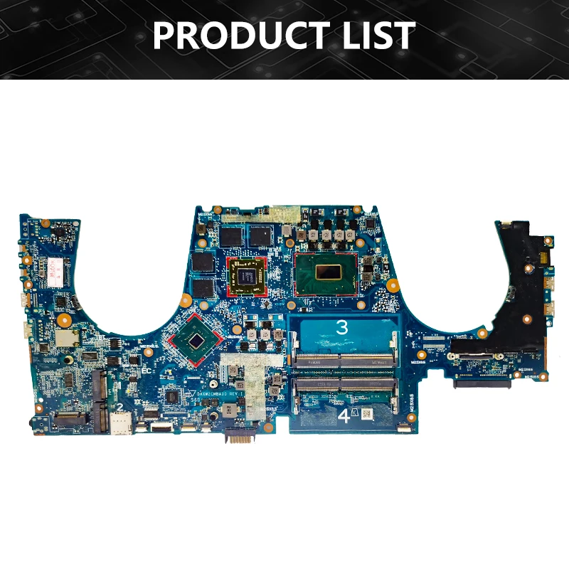 Notebook Mainboard For HP ZBOOK 15 G5 Laptop Motherboard DAXW2CMBAI0 DAXW2CMBAF0 motherboard CPU I7-8750H I7-8850H V4G Test OK