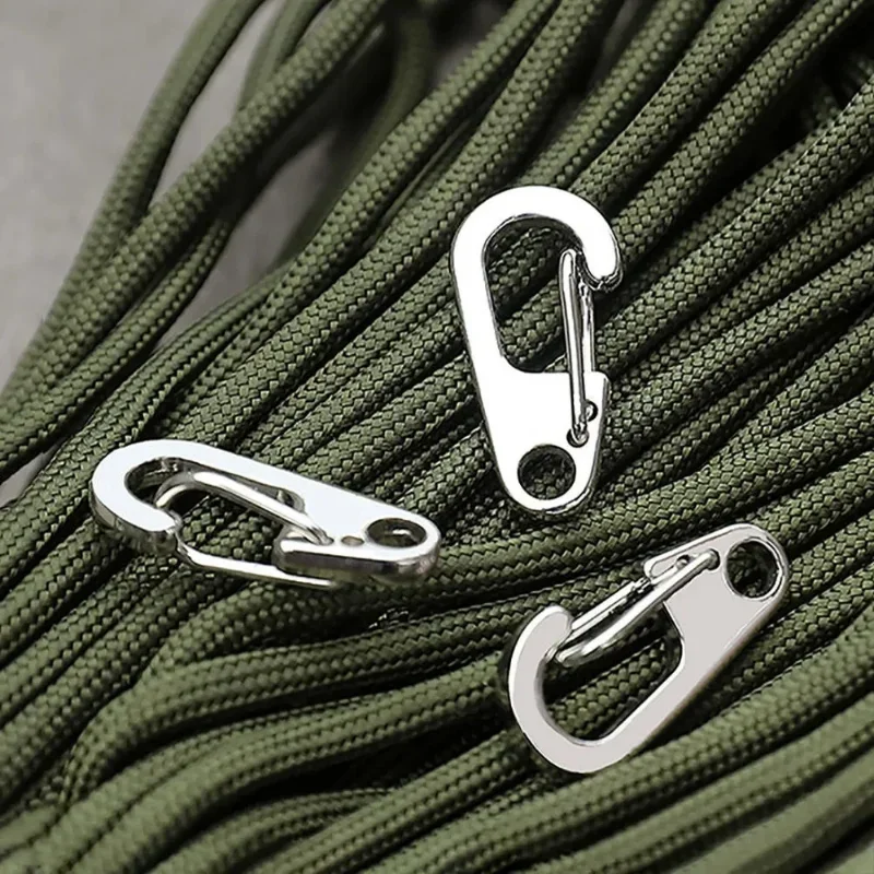 5/10Pcs Mini Carabiner Keychain D-Ring Key Chain Spring Clips Aluminium Alloy Hang Buckle Survival Outdoor Camping Keyring Tool