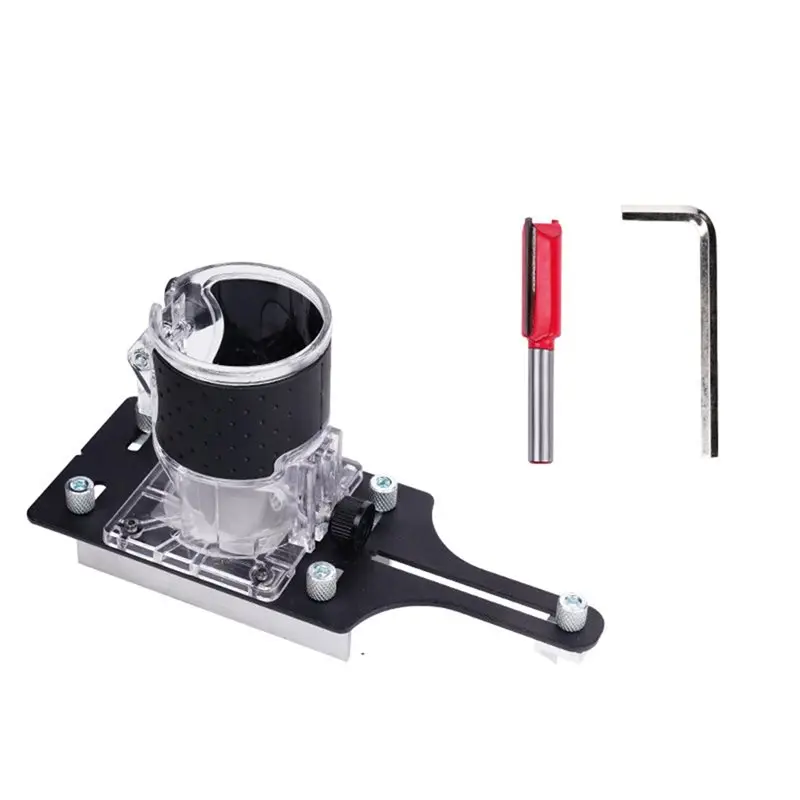 

ABVJ-Trimmer Machine 65Mm 2 In 1 Fastener Slotted Bracket Tool Adapter Invisibles For Woodworking Furniture DIY Locator