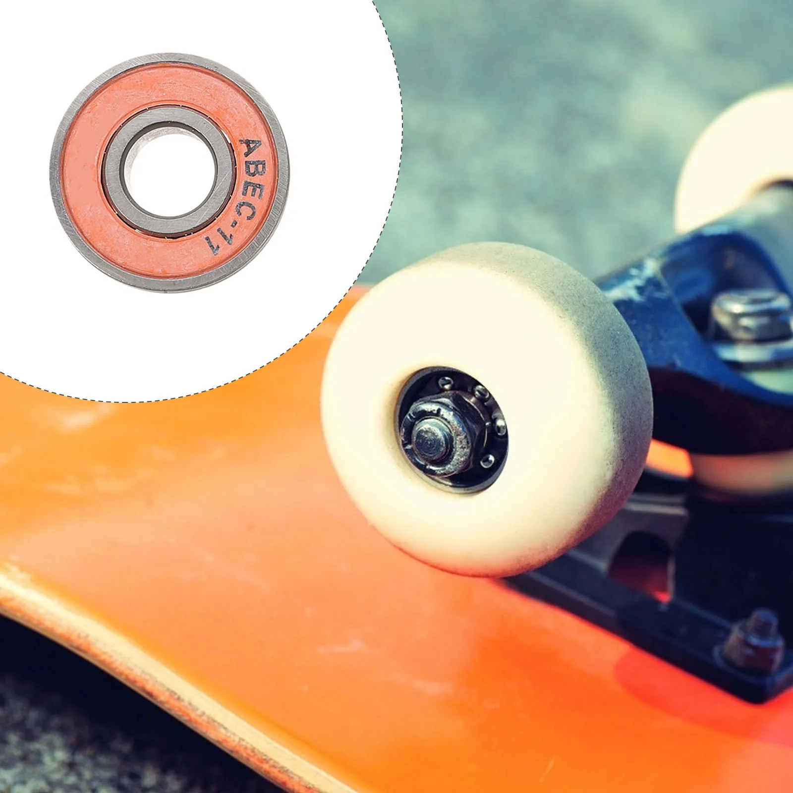 

8 шт. подшипников для скейтборда из углеродистой стали, сменные, для лонгборда и самоката, обеспечивающие плавность хода, аксессуары для скейтборда