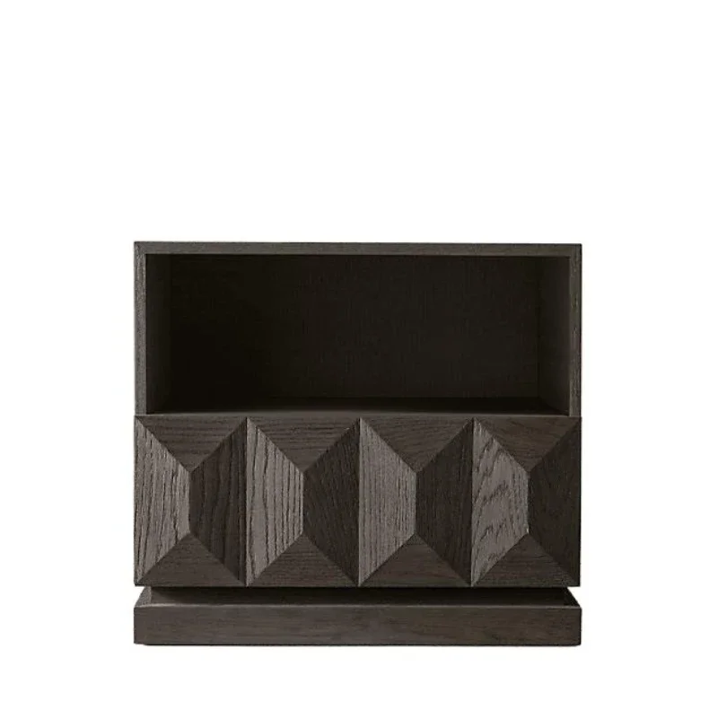 

Neoclassical furniture Nordic modern carved bedside table edge Italian simple light luxury