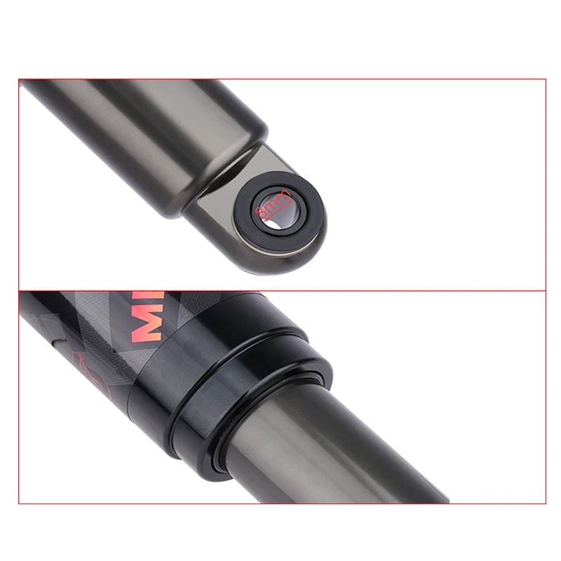 MEROCA Mountain Bike Air Shock Absorber 125mm/150mm/165mm/190mm/200mm Scooter Alloy MTB Folding Bicycle Rear Shock Cycling Parts