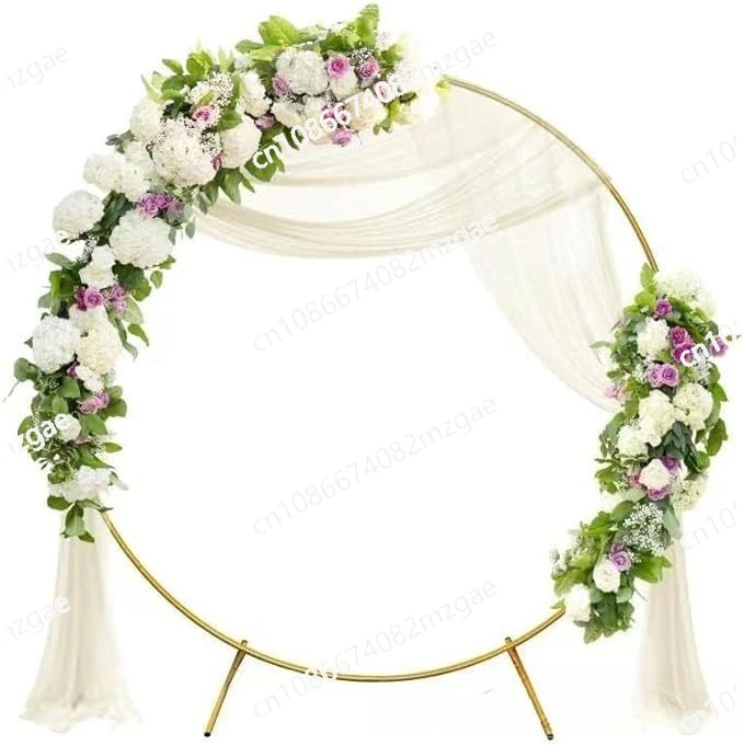 Wrought Iron Circular Arch Wedding Backdrop Decor - Quick-Lock Balloon Arch Holder & Elegant Ceremony Prop