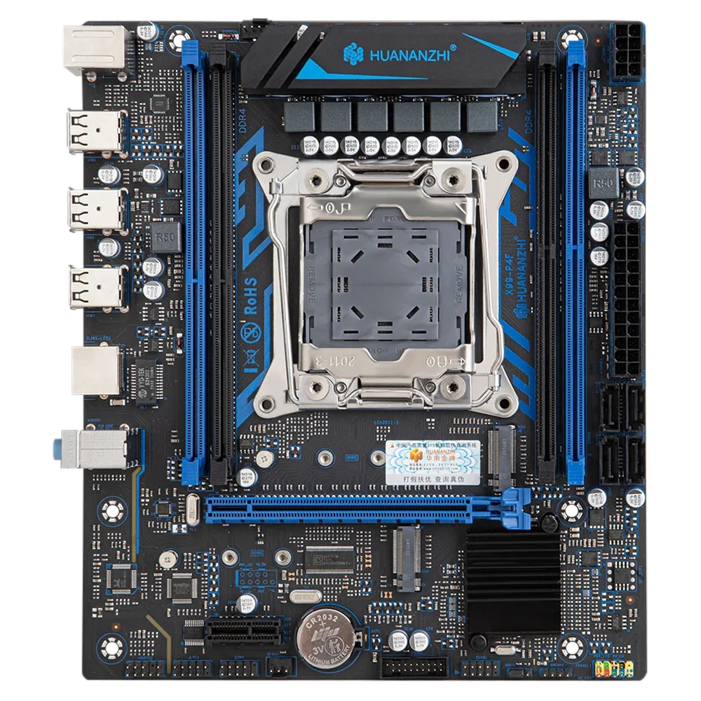 HUANANZHI X99 P4F LGA 2011-3 X99 Motherboard support E5 V3 V4 All Series DDR4 RECC NON-ECC Memory NVME