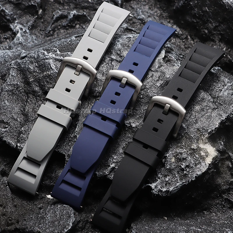 20mm 22mm Silicone Watch Band for Huawei Watch GT5/4/3 for Seiko Strap Soft Rubber Waterproof Bracelet Quick Release Wristband