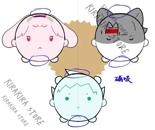 Ryūnosuke Naruhodō Mikotoba Susato Asōgi Kazuma Fluffy Dumpling Animal Body Cotton Dango Puppet Ace Attorney Cosplay Fangoods
