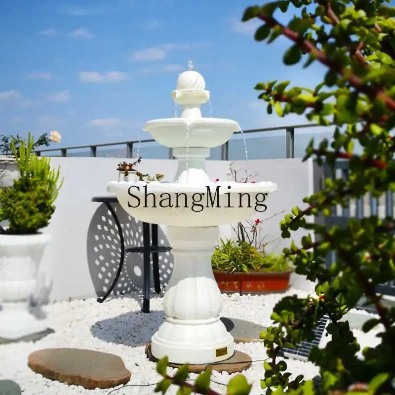 

FG fountain retro villa garden solar outdoor running water ornament courtyard circulating water landscape wishing pool
