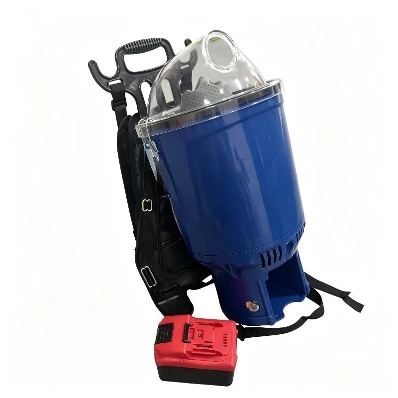 H-6082 Wireless Machine Backpack Vacuum Cleaner, Powerful Suction Belt Bag, Portable Wet and Dry Industrial Vacuum Cleaner