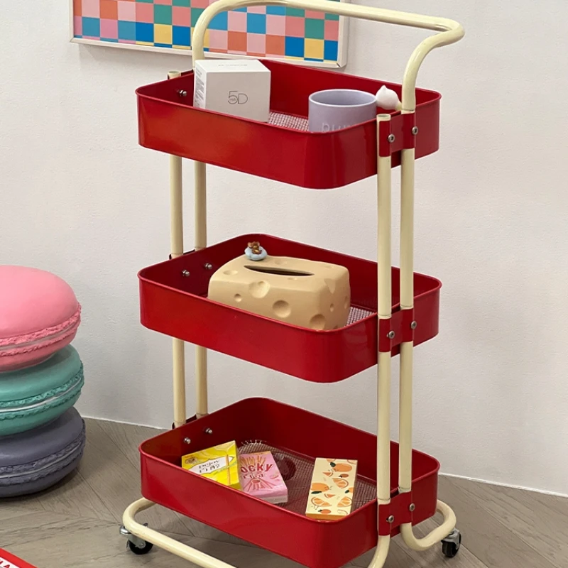 

Mobile home storage cart creative multi-layer shelf minimalist edge table