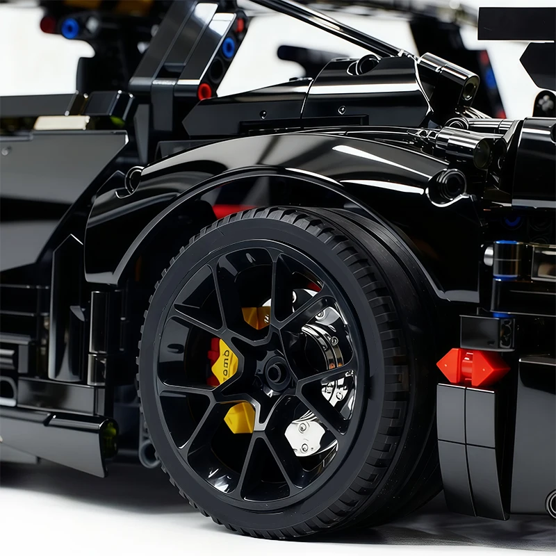 New MOC High-End Custom Limited Edition In Charming Black Muscle Car Model Building Blocks Bricks Toy Christmas Gift For Adults