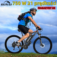 GUNAI Electric Bicycle 750W Motor 29Inch Off-Road Tire 21Speed with 48V 15Ah Battery Dual Disc Brakes Mountain Electric Bike