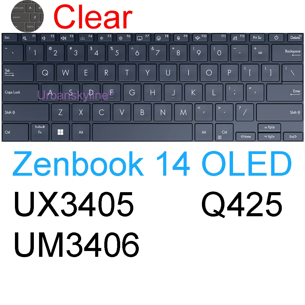 キーボードカバー ASUS Zenbook 14 フリップ 14X OLED プロ UX3406