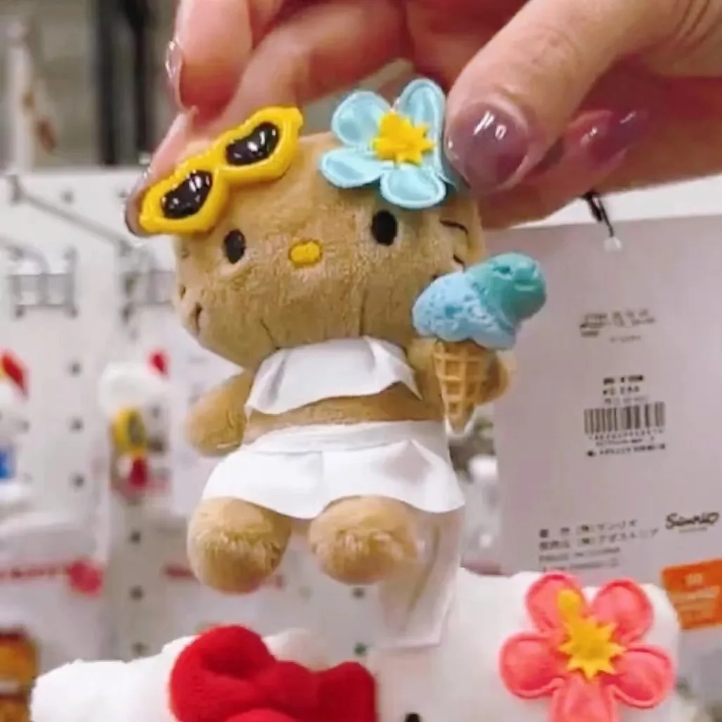 ハローキティテニスぬいぐるみかわいいキーホルダーソフトぬいぐるみバックパックペンダントかわいい漫画の装飾誕生日ギフト