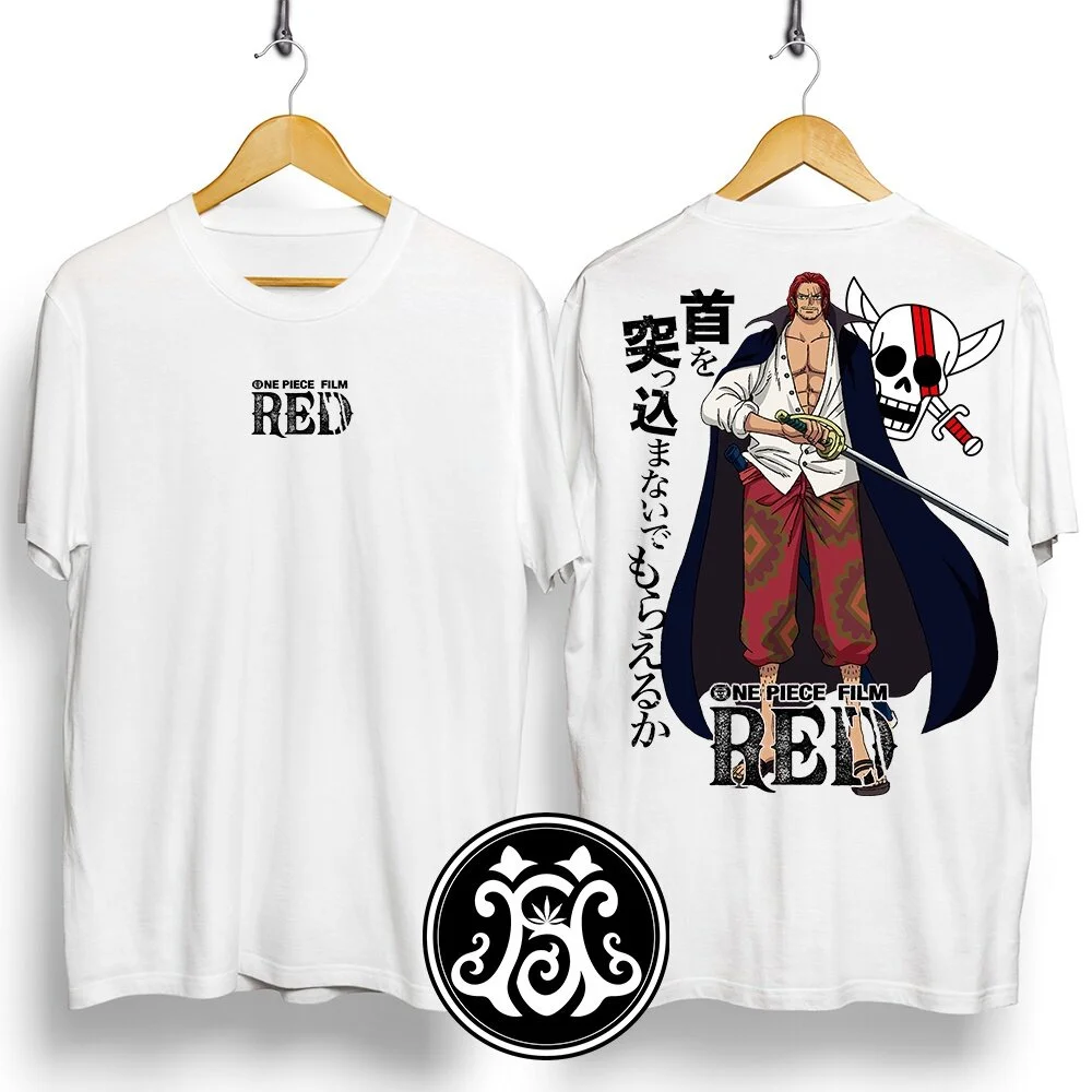 One Piece Anime ONE PIECE FILM RED Shanks Printed T-shirt Men's and Women's T-shirt Men's Top Sports T-shirt 2026 Summer New Tee