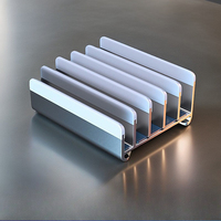 Adjustable Aluminum Laptop Stand - Five Slot Minimalist Design Non-Slip Computer Base Desktop Holder for Keyboard And Tablet