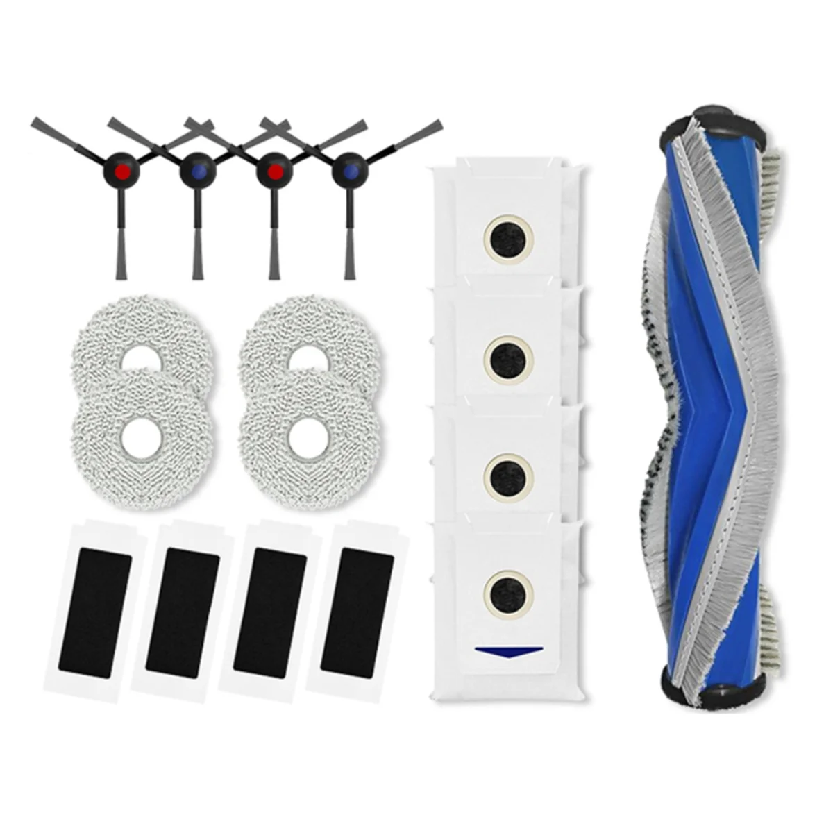 17PCS für T30 PRO OMNI DDX14 / M12 Pro+ Ersatzteile Hauptseitenbürste HEPA-Filter Mopp Staubbeutel