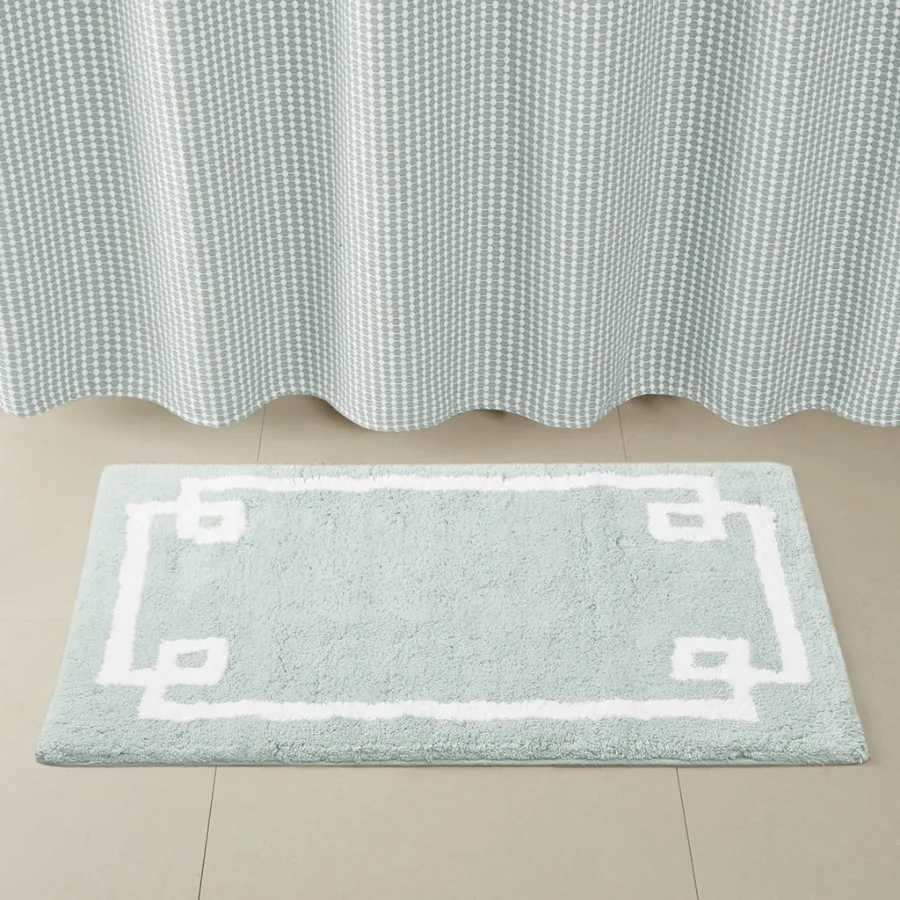 

Cotton Tufted Bath Rug 20x30 Inches Medium Pile Bathroom Mat Soft Comfortable with Non-Slip Latex Backing Hotel Style for Bathr