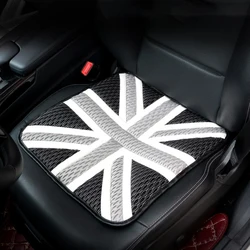 For MINI Cooper JCW One R55 R56 R58 R59 R60 R61 F54 F55 F60 Union Jack PU Ice Silk Cushion Seat Cushion Covers Pad Car Styling