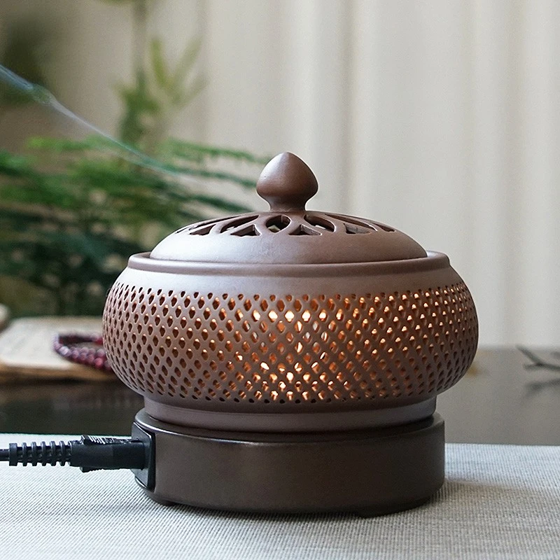 

Ceramic Incense Burner Electric Smoke Diffuser Room Aroma Incense Holder Incense Sticks Charcoal Wierook Houder Incence Burner