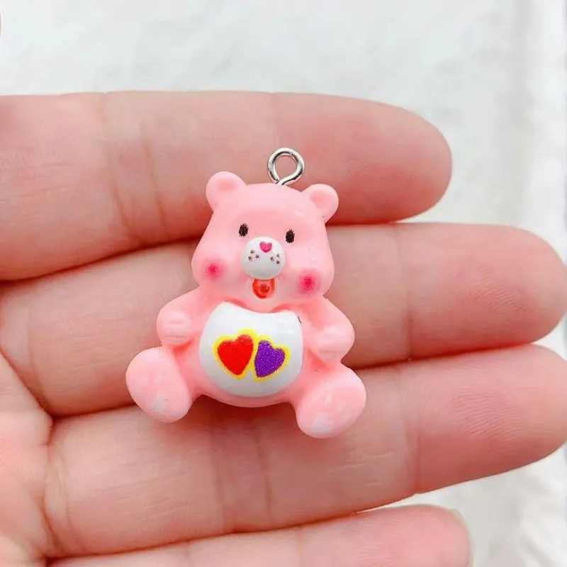 10pcs 3D Resin Cartoon Charms Bear Shape Charms Pendant For DIY Necklaces Earrings Bracelets Keychain Jewelry Making Findings