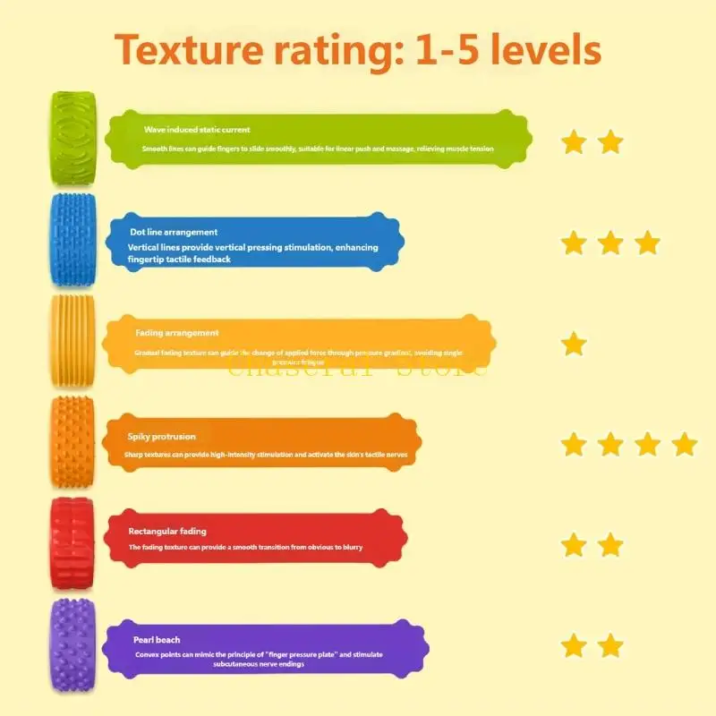 E7CE Clap on Bracelet Silicone Wristband For Children Texture Stimulation Stress Relief Sensory Development Toy 6pcs