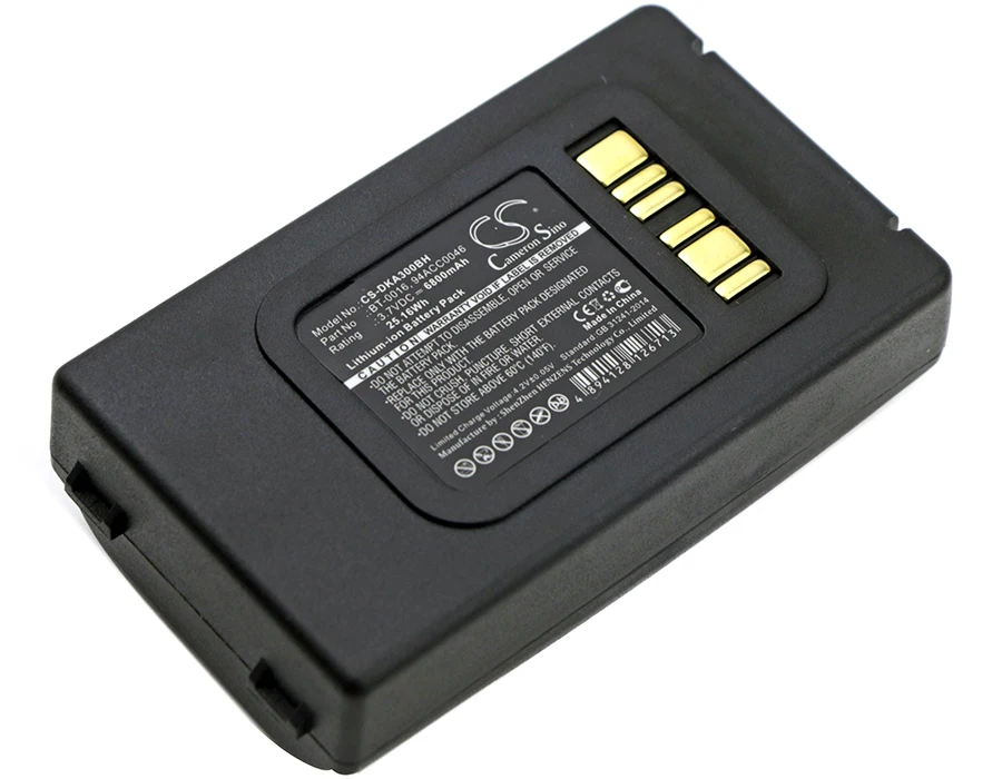 Replacement Battery for Datalogic Skorpio X3,Skorpio X4 PN:BT-0016,94ACC0046,94ACC0048,BT-0015 6800mAh / 25.16Wh