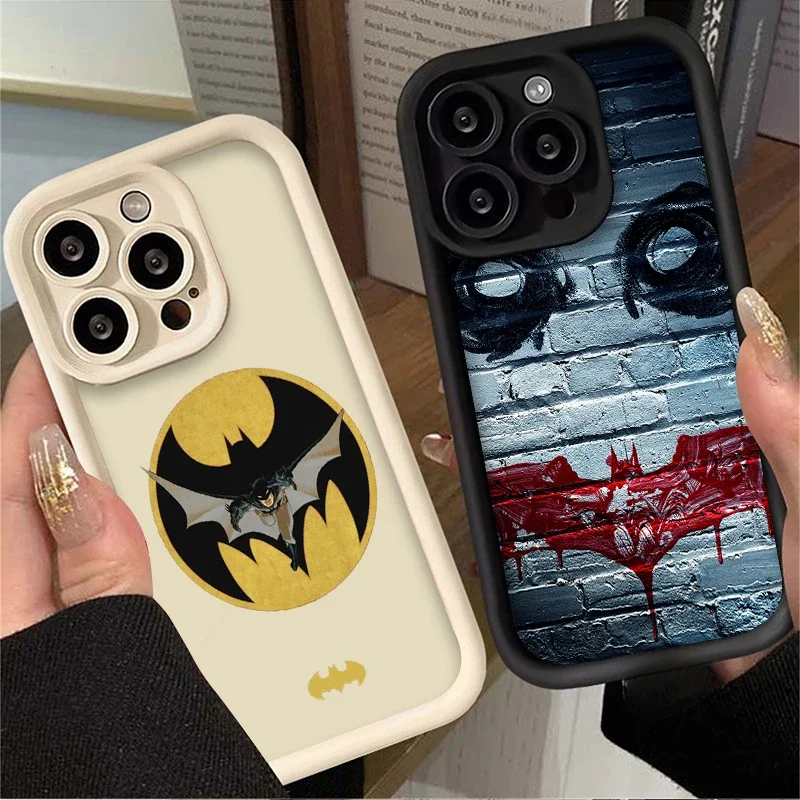 Luxury Marvel Batman Case For Samsung Galaxy S21 S22 S23 S24 Ultra Plus FE A73 A53 A33 A54 A34 A14 Soft Liquid Silicone Cover