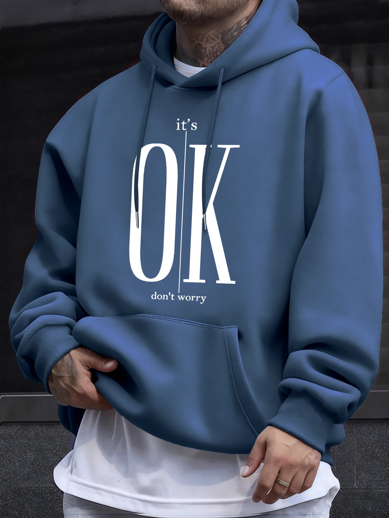 เสื้อฮู้ดพิมพ์ลายข้อความ