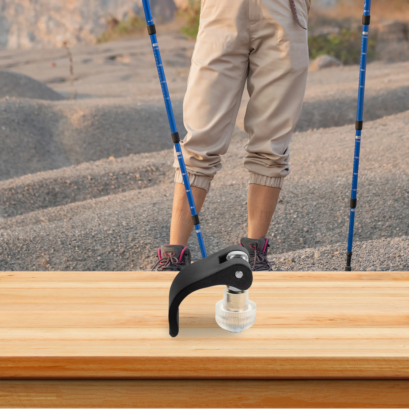 

2Pcs Outdoor Hiking Pole Lock Nuts Replacement Fixings for Trekking Sticks Enhanced Stability Reliable Anti Slip Climbing