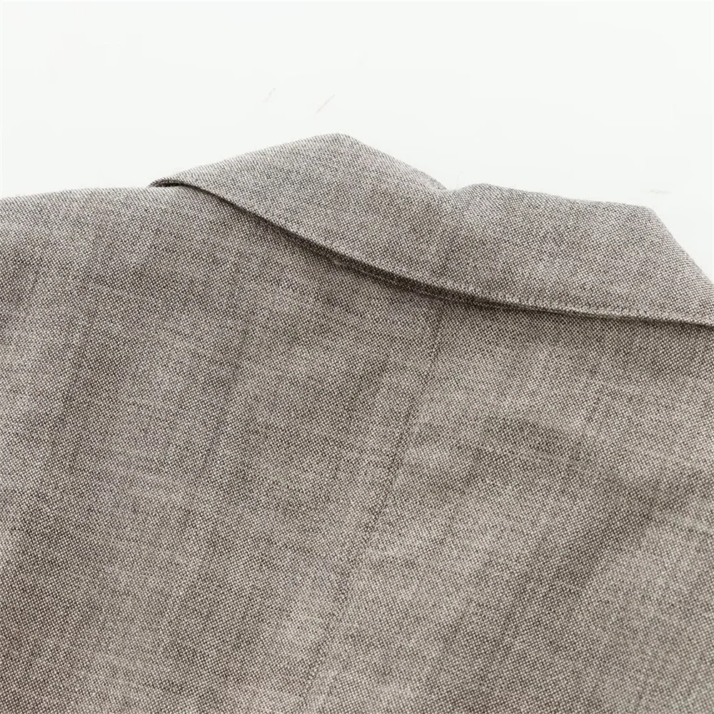 PB & ZA 2024 خريف/شتاء منتج جديد موضة ملابس نسائية طوق كم طويل التخسيس الخصر مع حزام خصر ومعطف البدلة