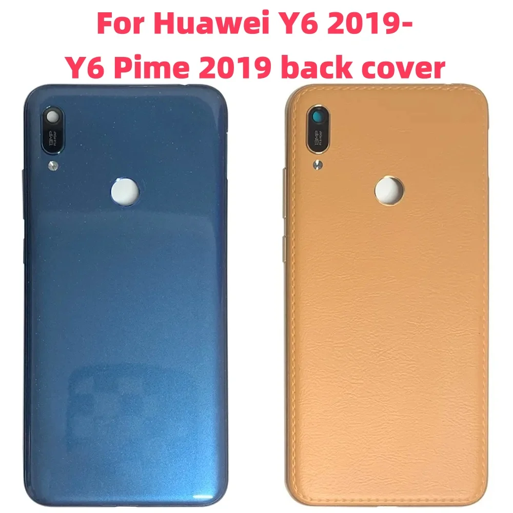 

Back cover glass For Huawei Y6 2019-Y6 Pime 2019Battery Cover Back Glass Panel Rear Housing Door Case Replacemen