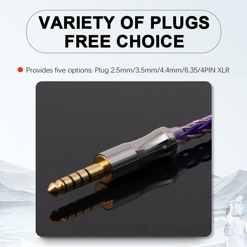 ZiSin-16 8 Core HiFi سماعة كابل مع 4.4 مللي متر 6.35 مللي متر MMCX QDC 2Pin IE900 ل Bravery Olina Youth M5 NeZha GK200 Bravery IEM #4