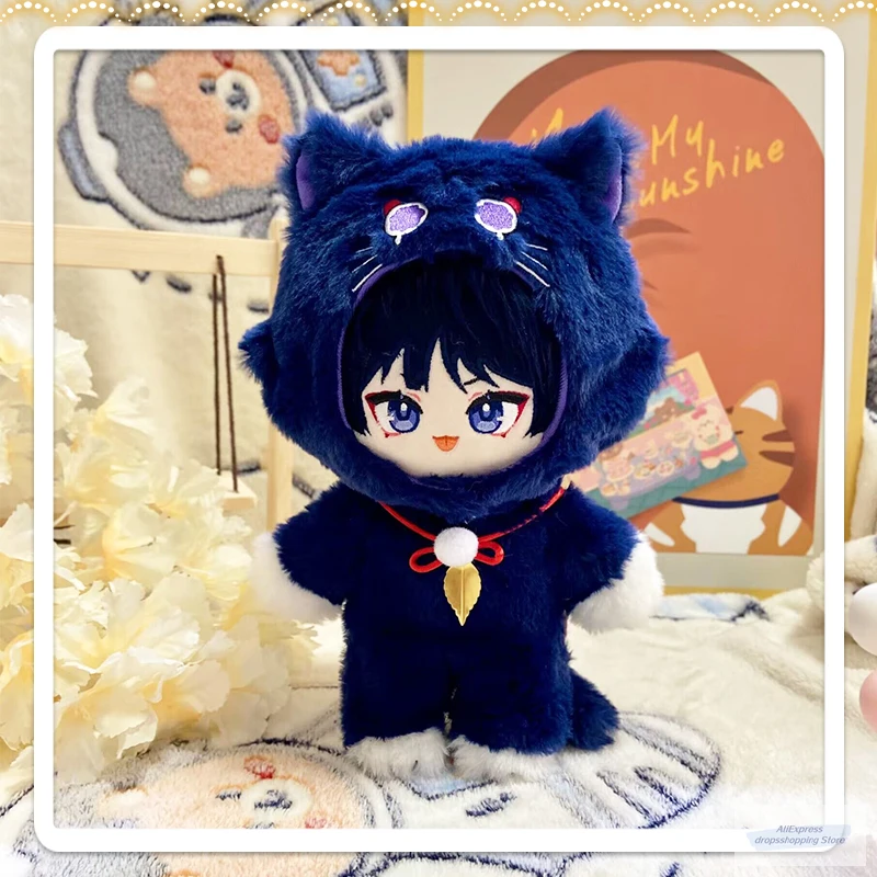 

Anime pajamas Scaramouche Cat Cute Plush Doll 22cm Genshin Impact Wanderer Pet Cosplay Stuffed Toy Birthday Gift