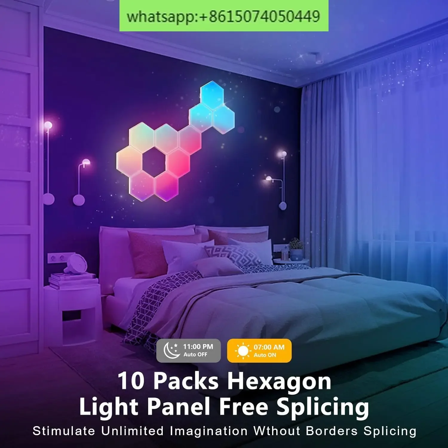 

E-sports atmosphere light, smart graffiti, WIFI odd light board, light, remote control, pickup, splicing, DIY wall lamp