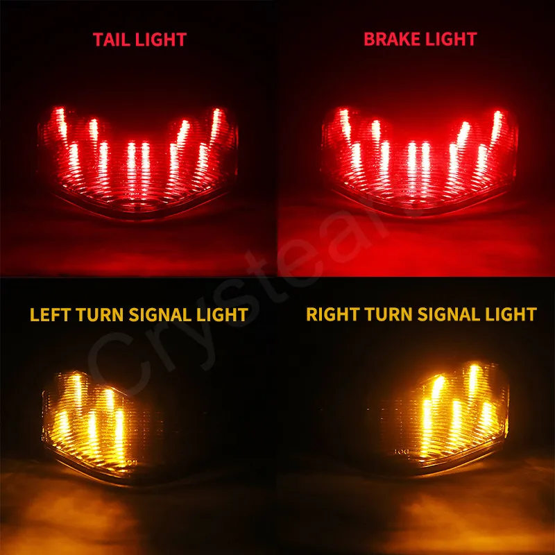 Motorcycle Integrated LED Rear Tail Light Brake Turn Signals Lamp For KAWASAKI Ninja ZX 636 6R 6RR ZX6R ZX6RR Z750S 2005 2006