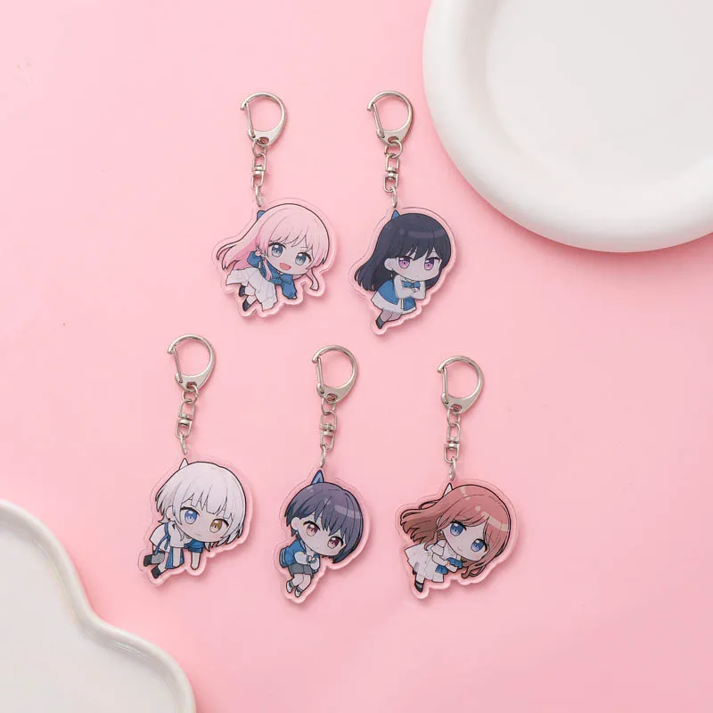 BanG Dream! Acrylic Keychain Accessaries Cartoon Funny Bag Pendant Cute Schoolbag Creative Charm Car Keyring Friends Fans Gifts