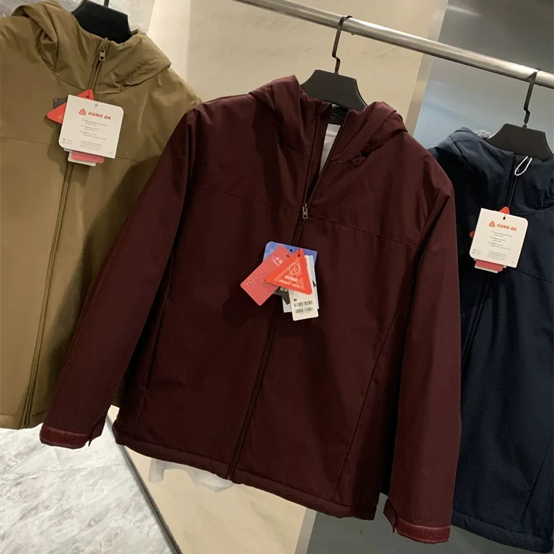 

Утепленная флисовая мужская повседневная куртка с капюшоном для активного отдыха, осенне-зимняя, теплая, водонепроницаемая, для молодежи, Cleanfit, с длинными рукавами