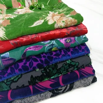 الأحمر الحرير المخملية النسيج للنساء ، فستان طويل للخياطة ، مثير القماش ، أنيقة شير السلع ، الفاخرة الأحمر ، حرق ، 1 ، 3 ، 5 ياردة ، المطبوعة بواسطة ياردة