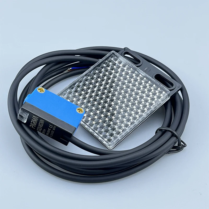 Mirror reflection transparent and semi-transparent detection photoelectric switch sensor probe senses glass film blister tray