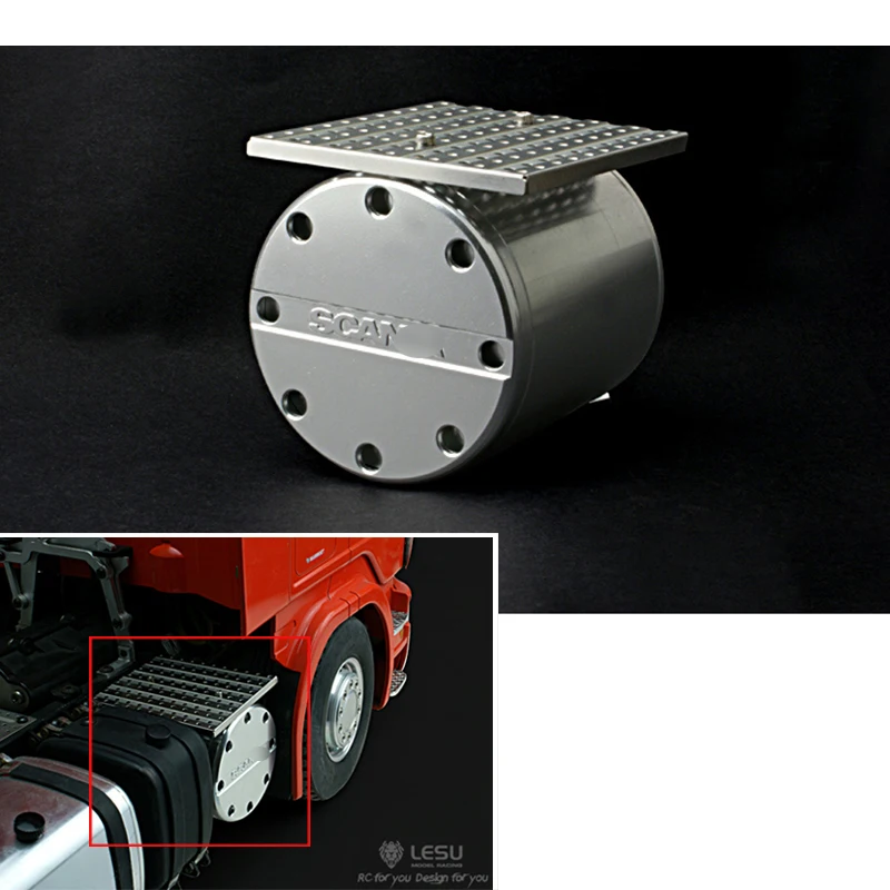 

1/14 LESU Exhaust Tank Metal Box for Tamiyaya DIY Model R620 R470 RC Tractor Truck Spare Parts Toy TH02323-SMT5