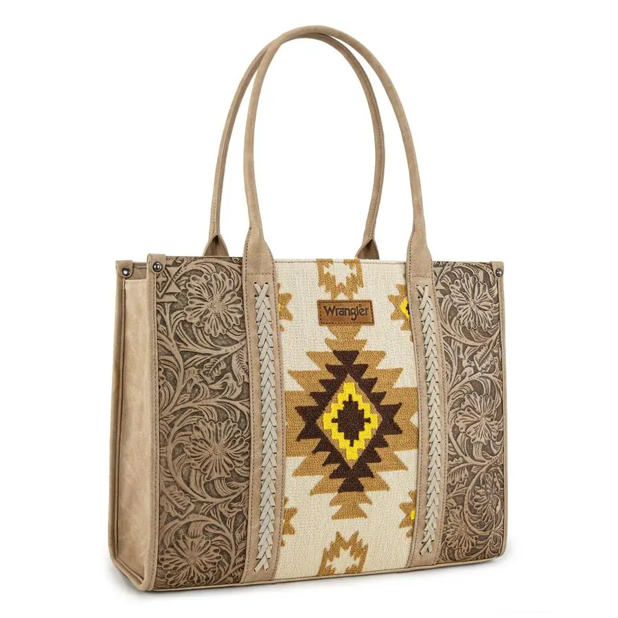 

Wrangler Aztec Tote Bag for Women Western Shoulder Purse Top Handle Handbag