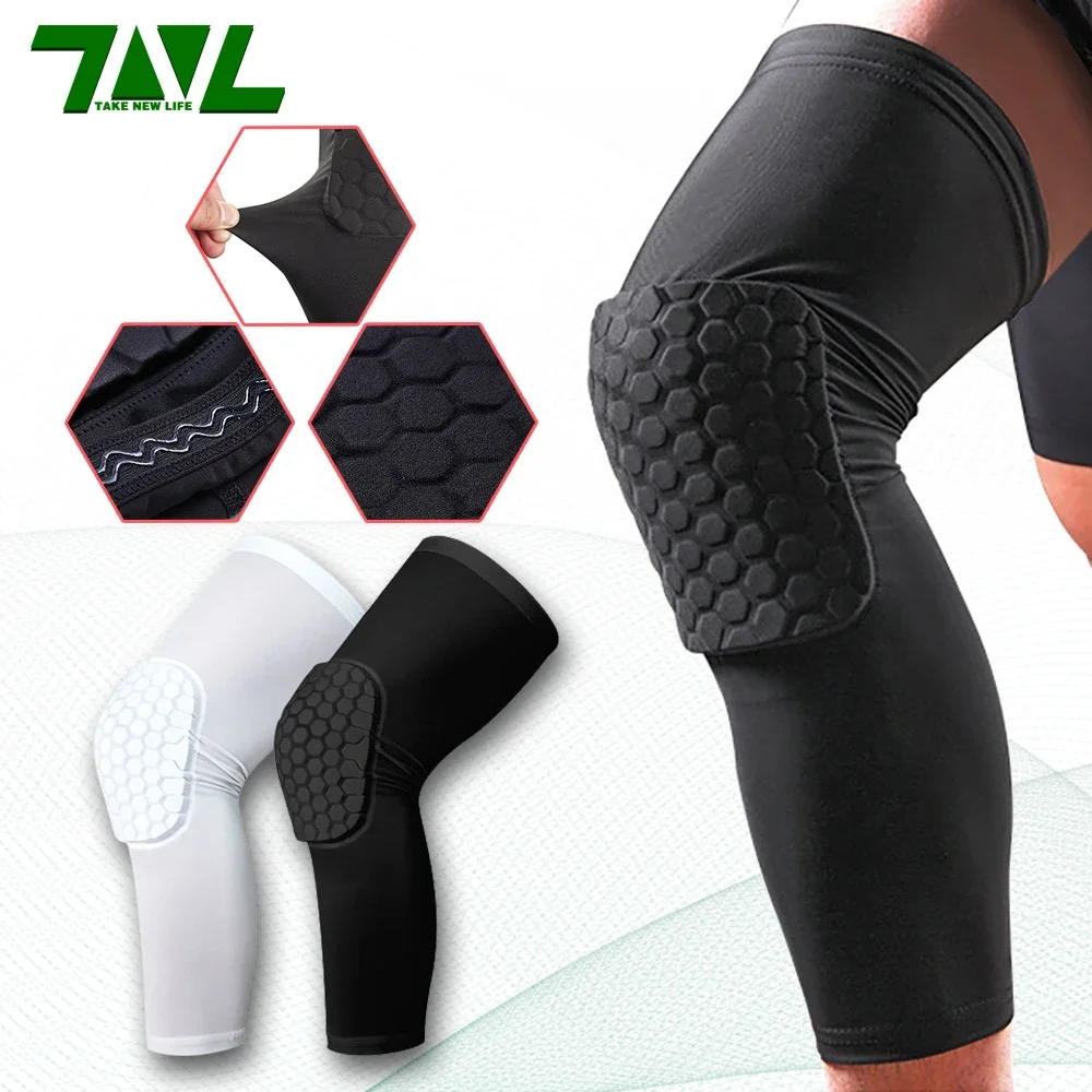 

1 PC Anti-collision Honeycomb Extended Knee Pads Basketball Sports Knee Pads Running Knee Patella Braces Protection Sleeve