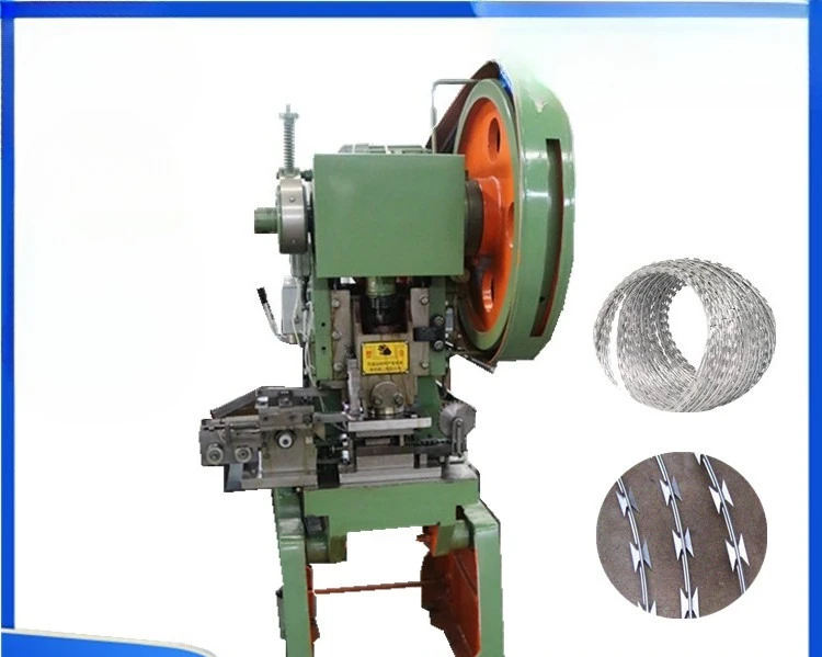 Fully automatic accordion wire barberry machine, blade barbed wire machine, thread wrapping machine